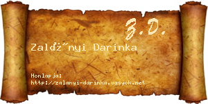 Zalányi Darinka névjegykártya